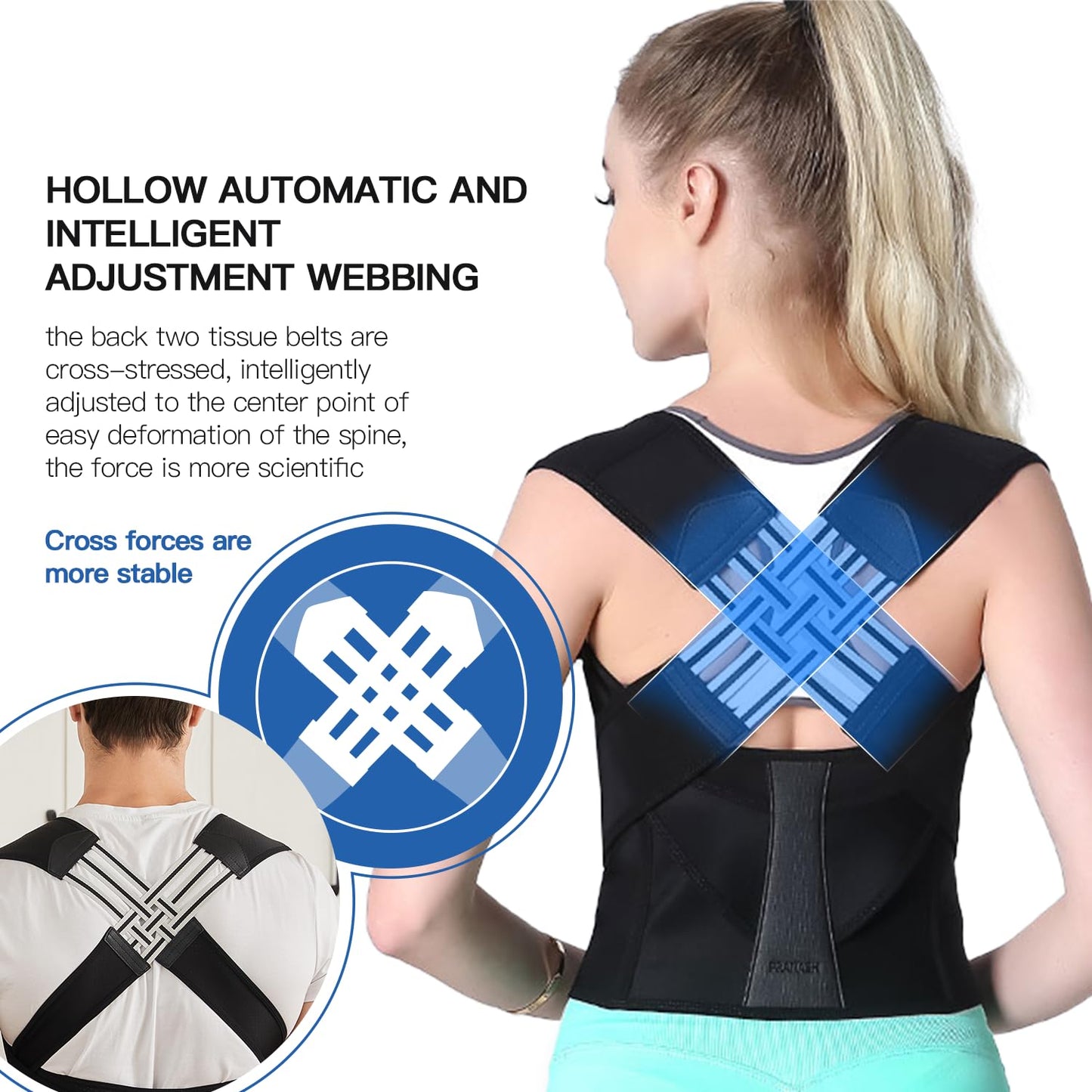 Posture corrector product details showcase